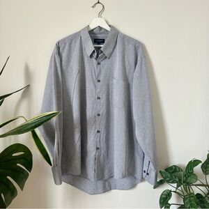 Yves Saint Laurent Grey Button Down Cotton Shirt Size 17 1/2